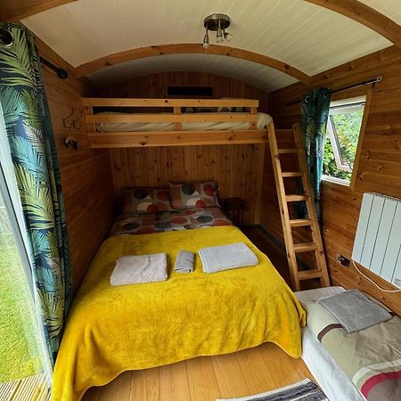 Unique Sheperds Hut Private Hot Tub, Ensuite & Kitchenette Clodock Ngoại thất bức ảnh